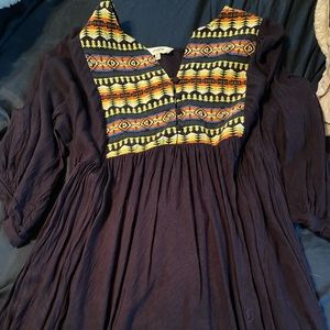 Navy Blue and Tribal print dress